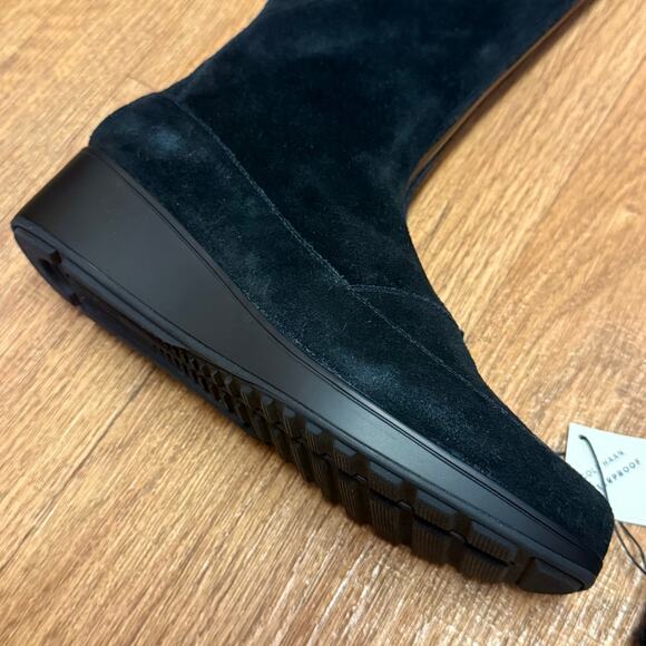 Cole Haan Yonkers Waterproof Boot II Black Suede with Shearling Size 6 - Picture 8 of 13